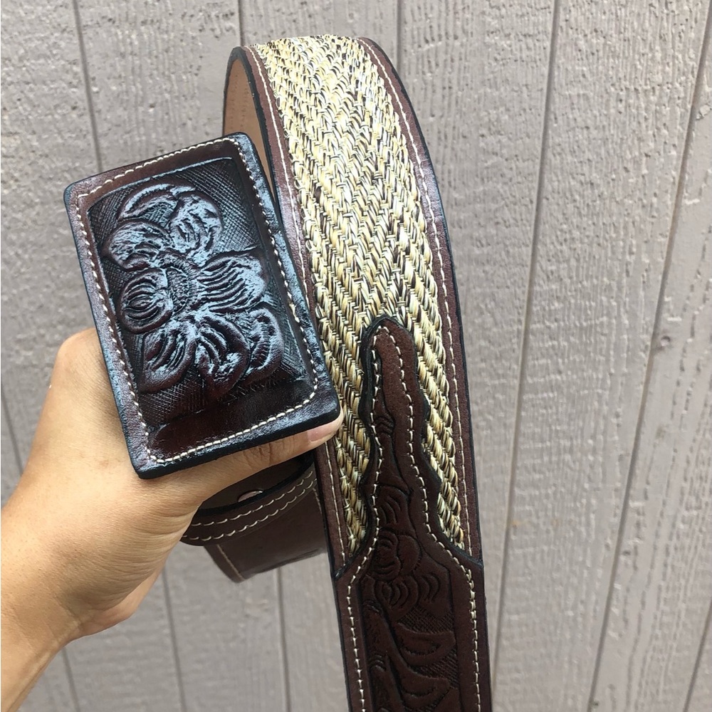 High quality leather Cowboy belt